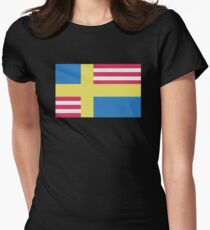 Sverige / USA Flag Women's Fitted T-Shirt
