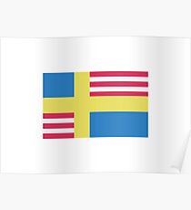 Sverige / USA Flag Poster