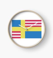 Sverige / USA Flag Clock
