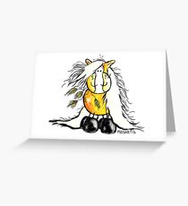 Cute Haflinger Horse Cartoon Greeting Card