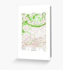 USGS TOPO Map Kentucky KY Bristow 708231 1965 24000 Greeting Card