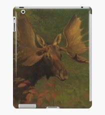 Vintage Painting of a Bull Moose iPad Case/Skin
