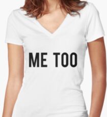 Camiseta entallada de cuello en V Me Too