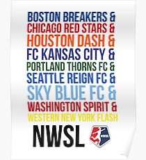 National Women's Soccer League Teams Poster