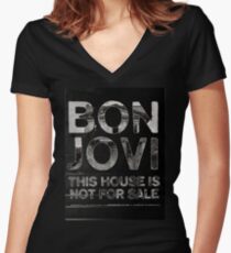 Bon Jovi Tour 2018 : This House Not For Sale Women's Fitted V-Neck T-Shirt