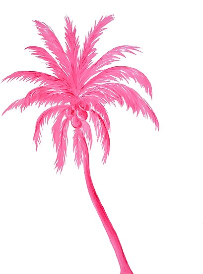 Póster «Palmera de coco en bastante rosa» de MatsonArtDesign | Redbubble