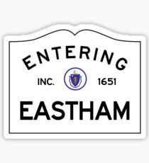 Entrer dans Eastham Massachusetts - Panneau de signalisation du Commonwealth du Massachusetts Sticker
