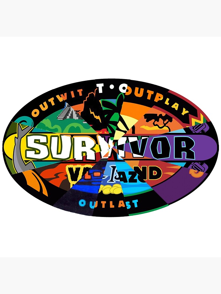 Survivor Logos Merged Poster By Survivorcam Redbubble   Flat,750x,075,f Pad,750x1000,f8f8f8.u3 