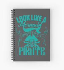 Cuaderno de espiral Parezca una bebida de sirena como un pirata