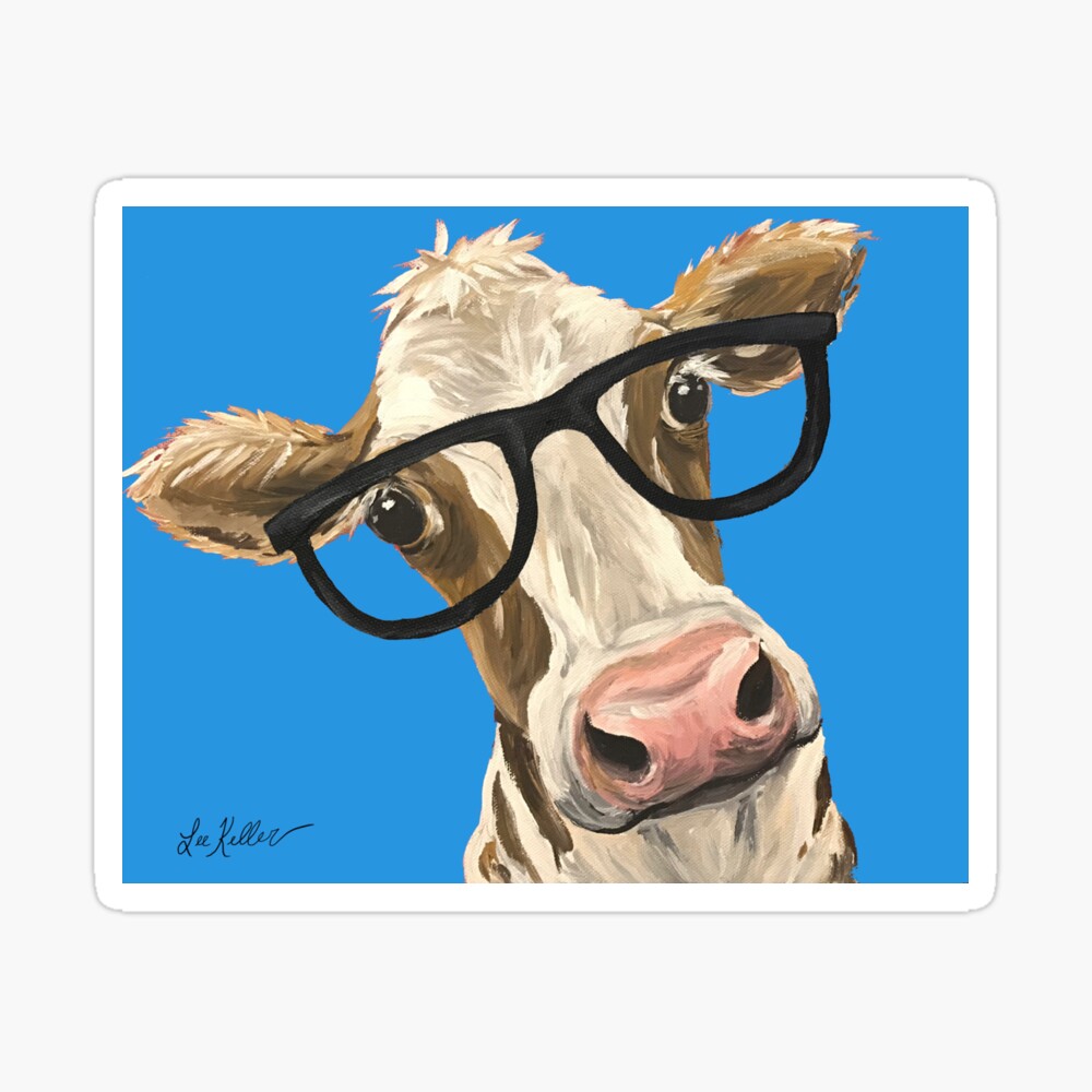 Wall Art Canvas Picture Print Funny Cow Close-up 3.2