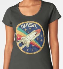 USA Space Vintage Colors V04 Premium Rundhals-Shirt