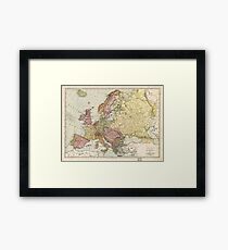 Atlas Map of Europe (1912) Framed Print