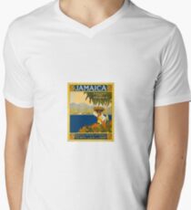 Jamaica The Gem Of The Tropics Vintage Travel Poster 1910 Men's V-Neck T-Shirt