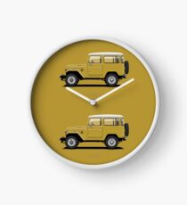 Land Cruiser FJ40 HardTop Mustard Yellow Clock