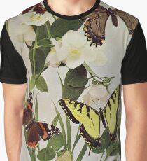 Vintage Butterflies in Nature Illustration (1899) Graphic T-Shirt
