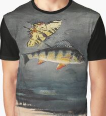 Vintage Winslow Homer Fish & Butterfly Painting (1900) Graphic T-Shirt