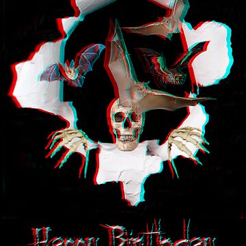 Artwork thumbnail, Happy Birthday (3D) by GothCardz
