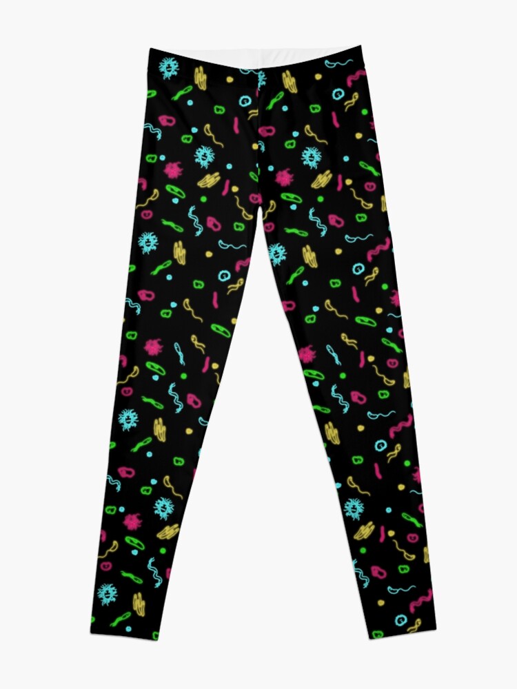 Alternate view of Fluorescent Microbes Leggings
