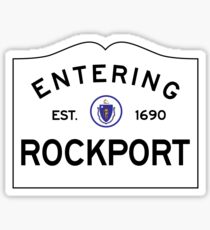 Entering Rockport Massachusetts - Commonwealth of Massachusetts Road Sign Sticker