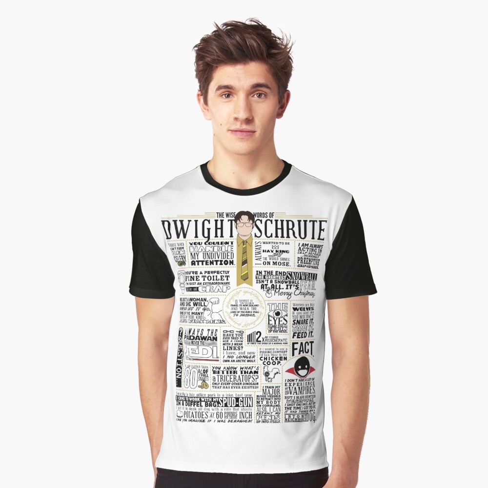 The Wise Words of Dwight Schrute (Light Tee) Graphic T-Shirt