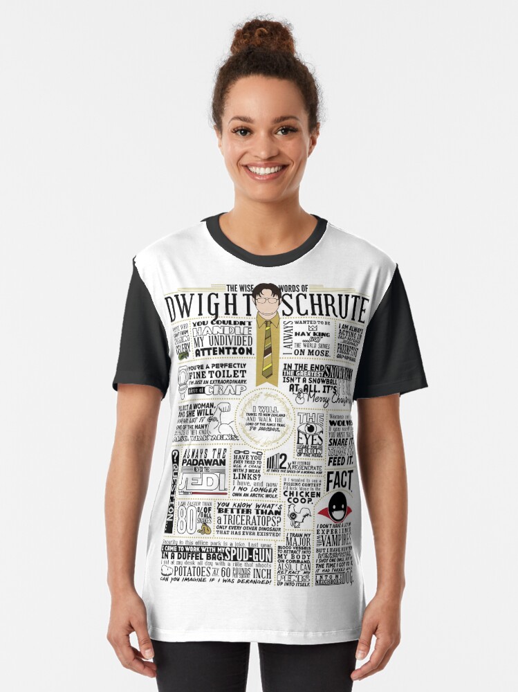 Alternate view of The Wise Words of Dwight Schrute (Light Tee) Graphic T-Shirt