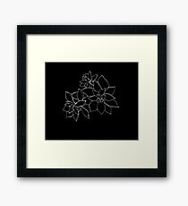 Succulents B&W Framed Print