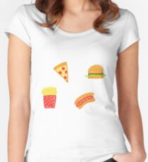 Junk-Food Tailliertes Rundhals-Shirt