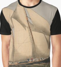 Vintage Illustration of a Schooner Sailboat (1867) Graphic T-Shirt