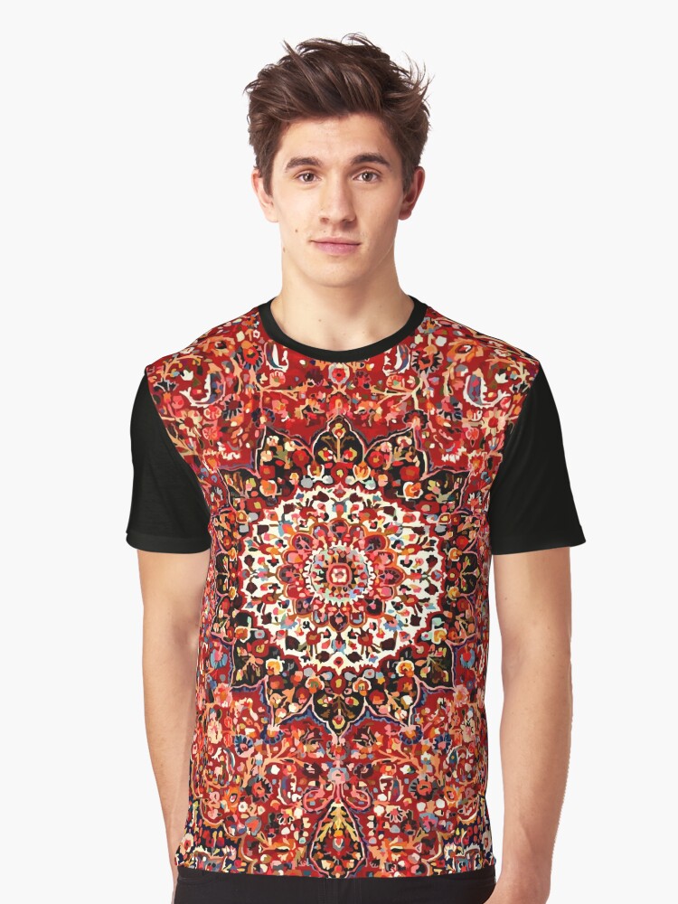 Antique Floral Persian Rug Pattern T Shirt By Bragova Redbubble