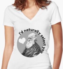 Darwin Love Women's Fitted V-Neck T-Shirt