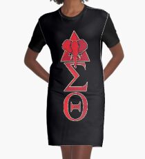 Elephant Delta Triangle Sigma Red Theta T-Shirt 2 Graphic T-Shirt Dress