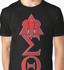 Elephant Delta Triangle Sigma Red Theta T-Shirt 2 Graphic T-Shirt
