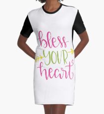 Bless Your Heart Graphic T-Shirt Dress