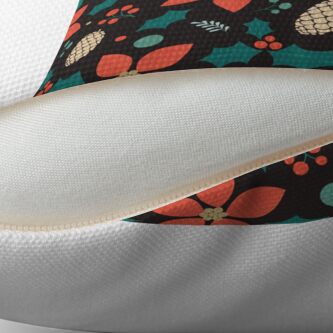 Alternate view of Deck the Halls (Black) Floor Pillow