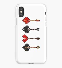 Pixel Poker Suit Rock N Roll Guitars iPhone Case/Skin