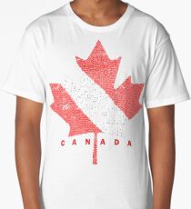 Scuba Dive Flag Canada Art Long T-Shirt