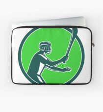 Hurling Player Icon Retro Laptop Sleeve