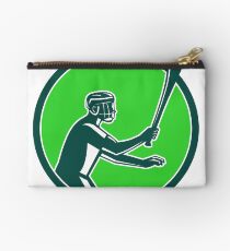 Hurling Player Icon Retro Studio Pouch