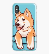 Pocket Cute Akita Puppy iPhone Case/Skin