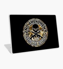 Second Amendment with Skull and Bullets Laptop Skin