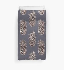 Rose Gold Sparkle Pineapple Duvet Cover