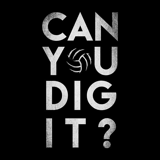 "Can You Dig It ? Funny Volleyball Quotes" Posters by goodspy Redbubble
