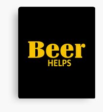Beer Helps Canvas Print