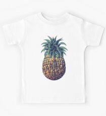 Ornate Pineapple (Color Version) Kids Tee
