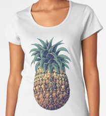Ornate Pineapple (Color Version) Women's Premium T-Shirt