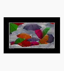 Cloudy with a Chance of Umbrellas Poster Photographic Print
