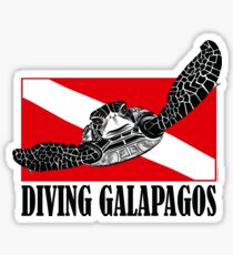 Galapagos Diving with Sea Turtle Sticker