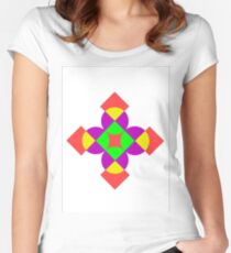 SQUARES AND CIRCLES Women's Fitted Scoop T-Shirt