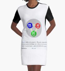 Neutron, Physics, Quarks, Gluons, Baryon, Subatomic Particle  Graphic T-Shirt Dress