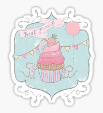 Pegatina Date un capricho Cupcake Party